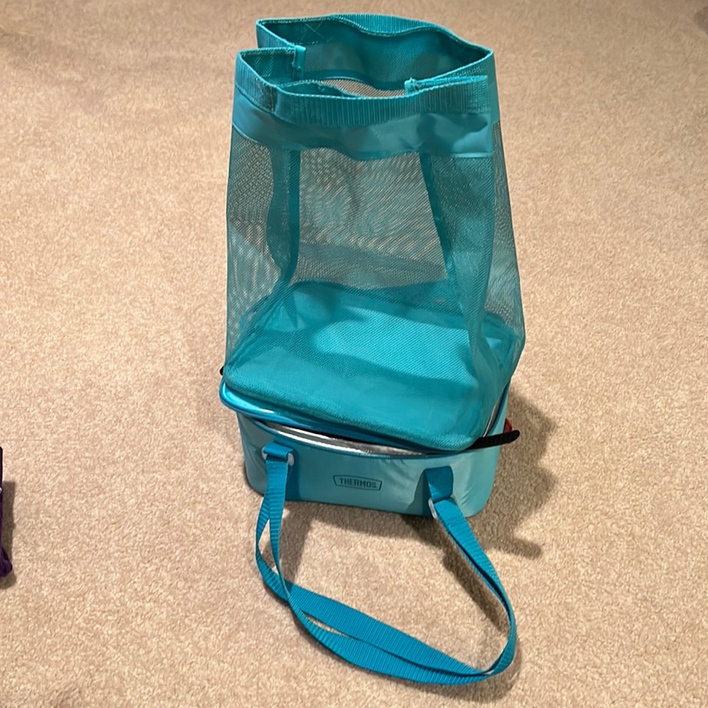 2pc thermos tote & lunch bag set